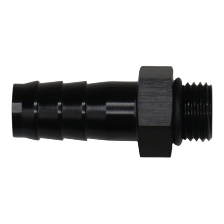 DeatschWerks 6AN ORB Male to 1/2in Male Triple Barb Fitting (Incl O-Ring) - Anodized Matte Black