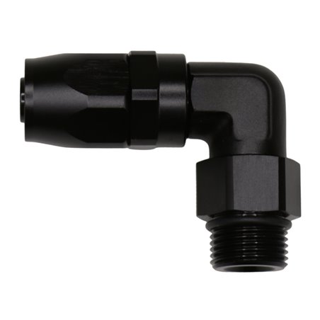 DeatschWerks 10AN ORB Female Swivel 90-Degree Hose End CPE - Anodized Matte Black