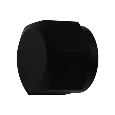 DeatschWerks 10AN Female Flare Cap - Anodized Matte Black