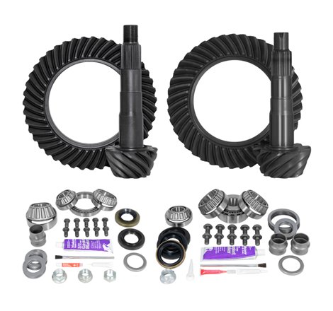 Yukon Gear Ring & Pinion Gear Kit Package Front & Rear with Install Kits - Toyota 8in/8inIFS