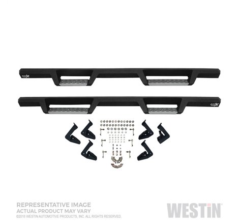 Westin 10-17 Toyota 4Runner Trail Edition (Excl. Ltd) HDX Stainless Drop Nerf Step Bars - Tex. Blk