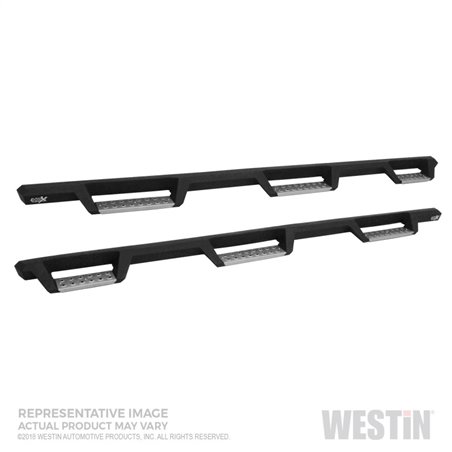 Westin 19-22 RAM 1500 Quad Cab 6.5ft Bed HDX Stainless Drop W2W Nerf Step Bars - Tex. Blk