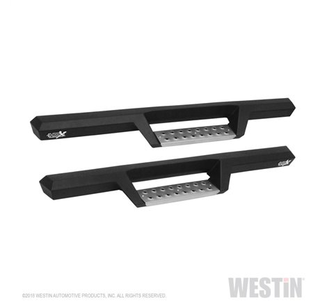 Westin 07-18 Jeep Wrangler JK 2dr. HDX Stainless Drop Nerf Step Bars - Tex. Blk