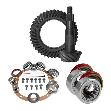 Yukon Gear Ring & Pinion Install Kit For 8.6in. GM Rear 4.56 Ratio w/Axle Bearings + Seal