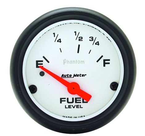 Autometer Phantom Fuel Level 2 5/8in 0 ohm to 90 ohm Electric Gauge