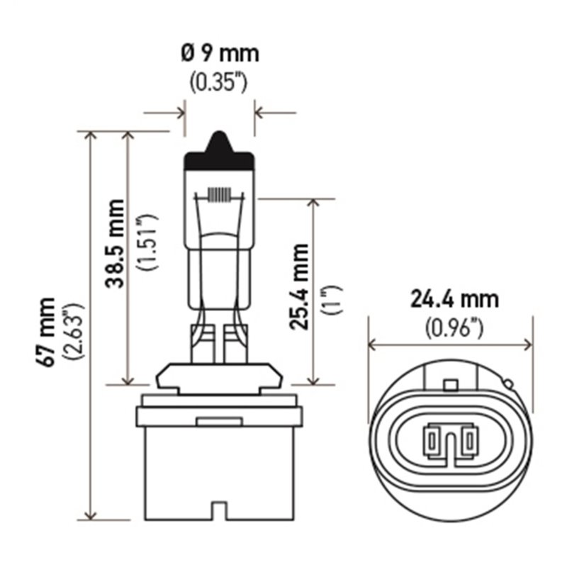 Hella Bulb 893 12V 37.5W PG13 T3.25