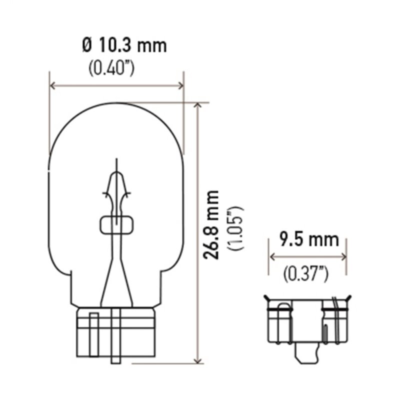 Hella Bulb 194 12V 4W W2.1x9.5d T3.25