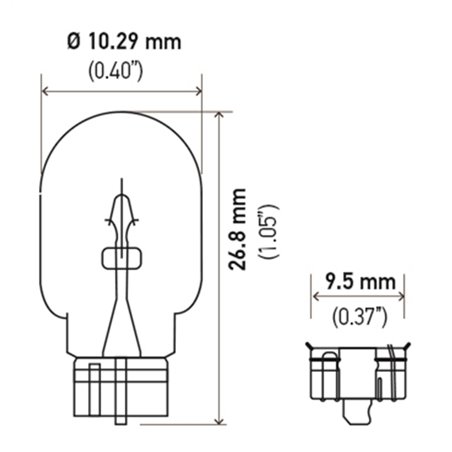 Hella Bulb 2825 12V 5W 4CP W2.1x9.5d T3.25