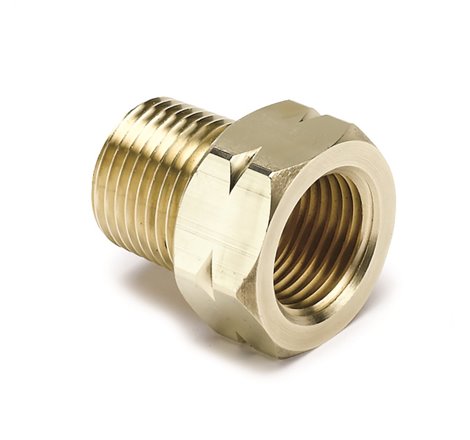 Autometer Brass Adapter Fitting - 3/8in NPT Male - 5/8in UNF Female