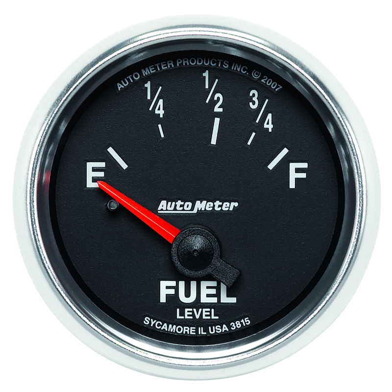 AutoMeter Gauge Fuel Level 2-1/16in. 73 Ohm(e) to 10 Ohm(f) Elec Gs