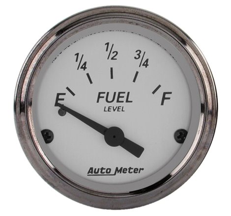 AutoMeter Gauge Fuel Level 2-1/16in. 0 Ohm(e) to 30 Ohm(f) Elec American Platinum