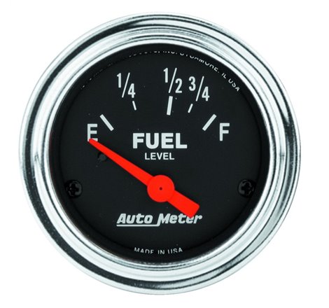 AutoMeter Gauge Fuel Level 2-1/16in. 16 Ohm(e) to 158 Ohm(f) Elec Traditional Chrome