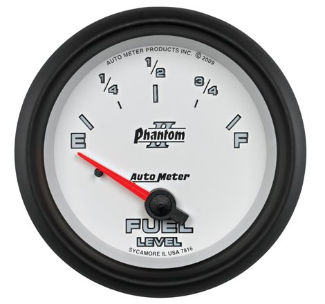 AutoMeter Gauge Fuel Level 2-5/8in. 240 Ohm(e) to 33 Ohm(f) Elec Phantom II