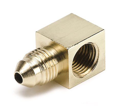 AutoMeter Fitting Adapter 90 Deg. 1/8in. NPT Female To -3AN Male Brass