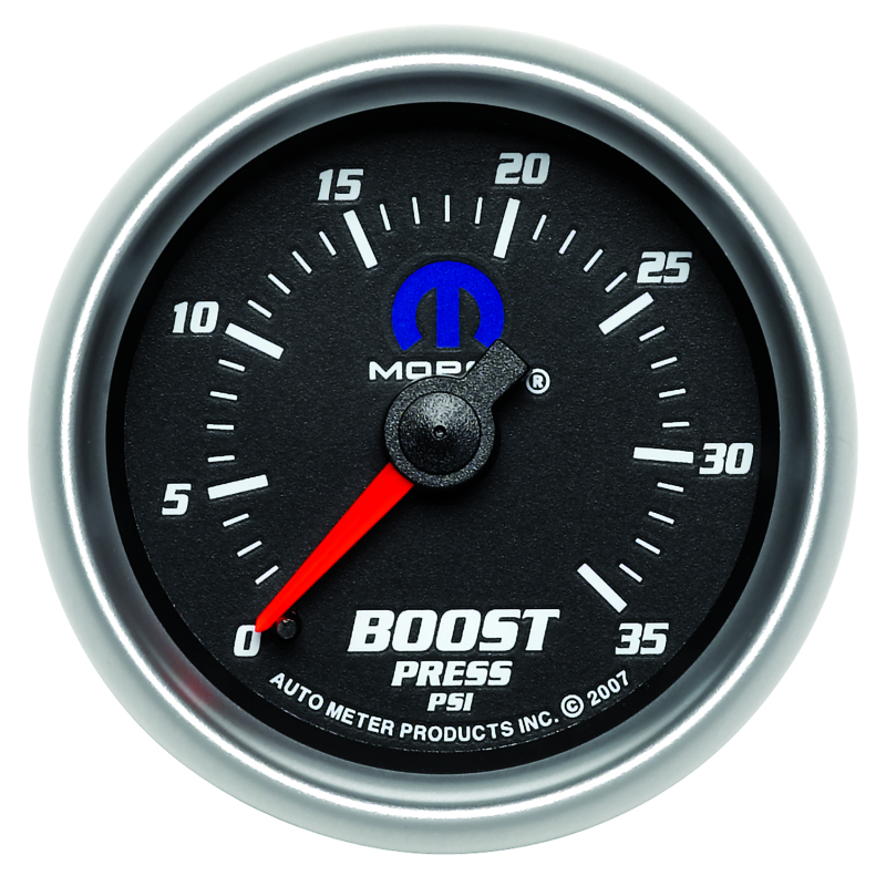 AutoMeter Gauge Boost 2-1/16in. 35PSI Mechanical Black Mopar