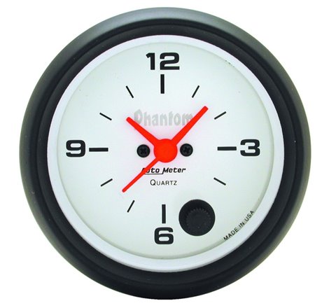 AutoMeter Gauge Clock 2-5/8in. 12HR Analog Phantom