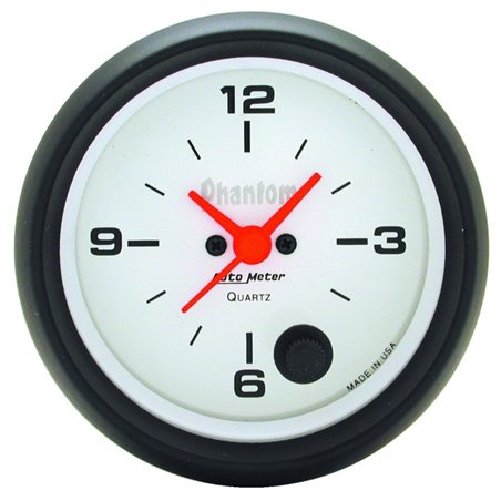 AutoMeter Gauge Clock 2-5/8in. 12HR Analog Phantom