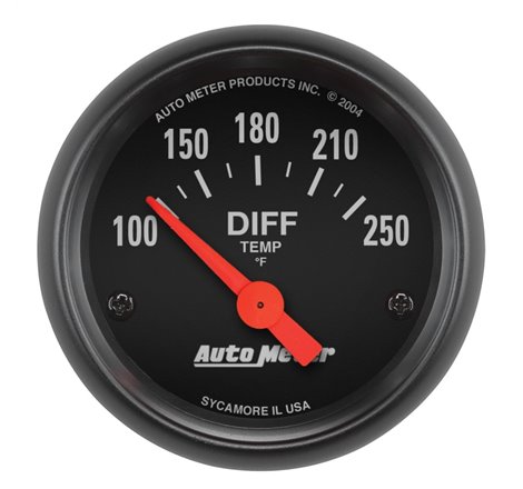 AutoMeter Gauge Differential Temp 2-1/16in. 100-250 Deg. F Electric Z-Series