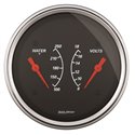 AutoMeter Gauge Dual Wtmp & Volt 3-3/8in. 250 Deg. F & 18V Elec Designer Black