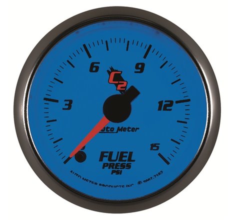 AutoMeter Gauge Fuel Pressure 2-1/16in. 15PSI Digital Stepper Motor C2