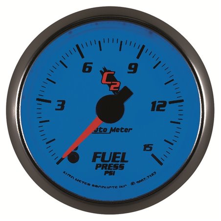 AutoMeter Gauge Fuel Pressure 2-1/16in. 15PSI Digital Stepper Motor C2