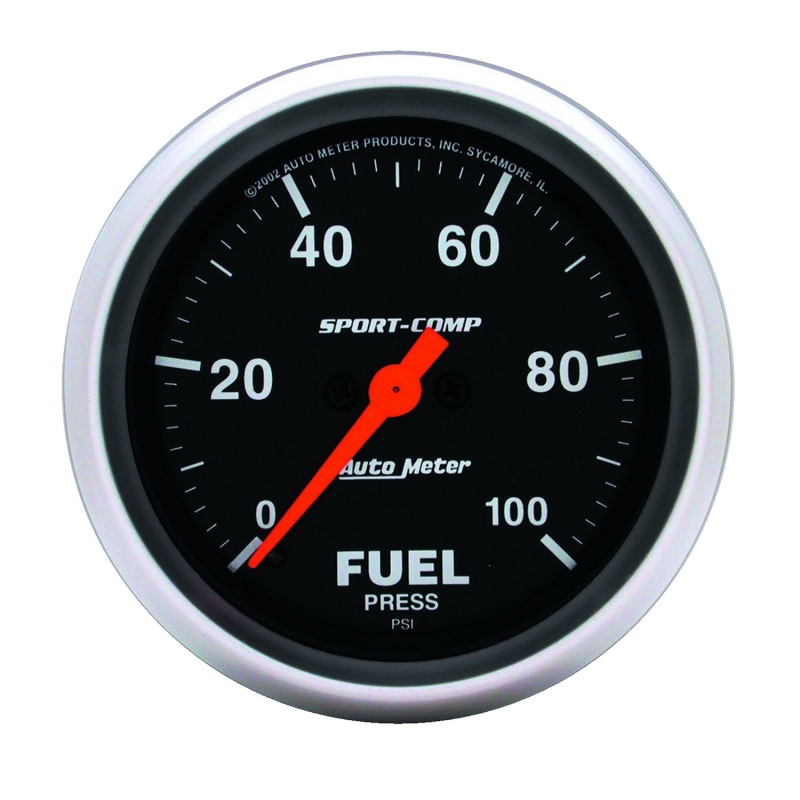 AutoMeter Gauge Fuel Pressure 2-5/8in. 100PSI Digital Stepper Motor Sport-Comp