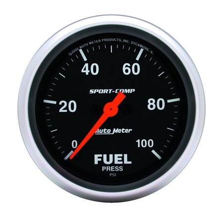 AutoMeter Gauge Fuel Pressure 2-5/8in. 100PSI Digital Stepper Motor Sport-Comp