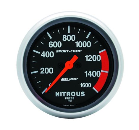 AutoMeter Gauge Nitrous Press 2-5/8in. 1600PSI Digital Stepper Motor Sport-Comp