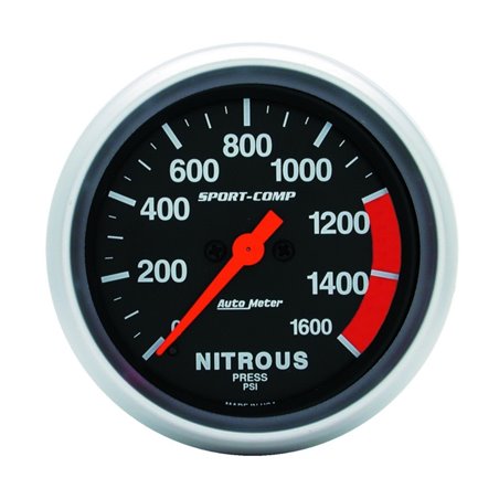 AutoMeter Gauge Nitrous Press 2-5/8in. 1600PSI Digital Stepper Motor Sport-Comp