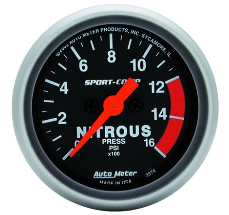 AutoMeter Gauge Nitrous Pressure 2-1/16in. 1600PSI Digital Stepper Motor Sport-Comp