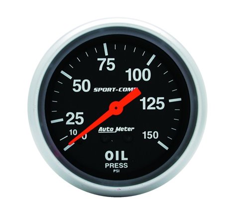 AutoMeter Gauge Oil Pressure 2-5/8in. 150PSI Mechanical Sport-Comp