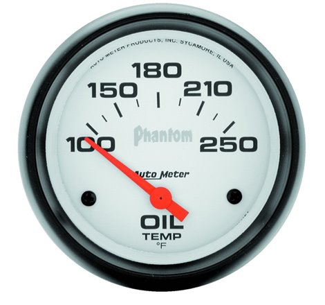 AutoMeter Gauge Oil Temp 2-5/8in. 100-250 Deg. F Electric Phantom