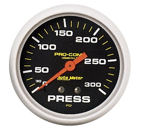 AutoMeter Gauge Pressure 2-5/8in. 300PSI Liquid Filled Mech Pro-Comp