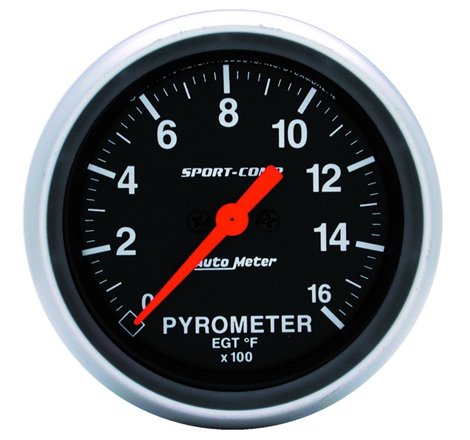 AutoMeter Gauge Pyrometer (Egt) 2-5/8in. 1600 Deg. F Digital Stepper Motor Sport-Comp