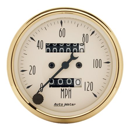 AutoMeter Gauge Speedometer 3-1/8in. 120MPH Mechanical Golden Oldies