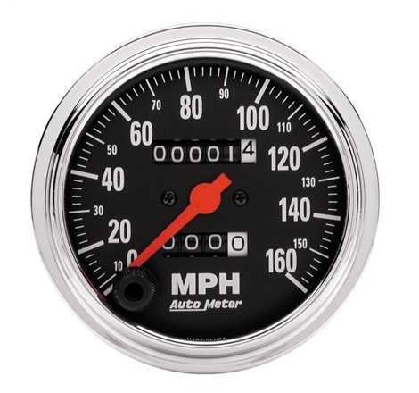 AutoMeter Gauge Speedometer 3-3/8in. 160MPH Mechanical Traditional Chrome