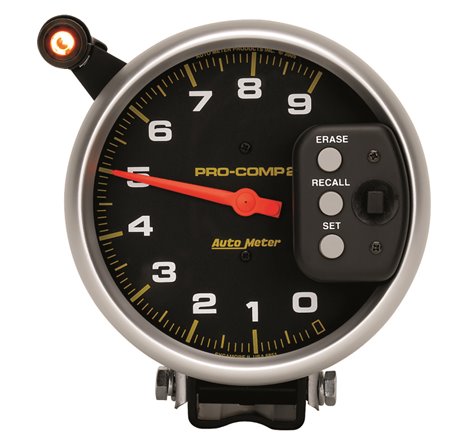 AutoMeter Gauge Tach 5in. 9K RPM Pedestal W/ Quick Lite & Peak Memory Pro-Comp