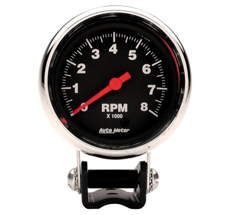 AutoMeter Gauge Tachometer 2-5/8in. 8K RPM Pedestal Traditional Chrome