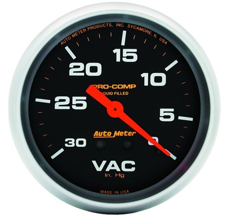 AutoMeter Gauge Vacuum 2-5/8in. 30Inhg Liquid Filled Mech Pro-Comp