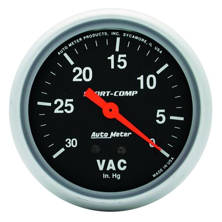 AutoMeter Gauge Vacuum 2-5/8in. 30Inhg Mechanical Sport-Comp