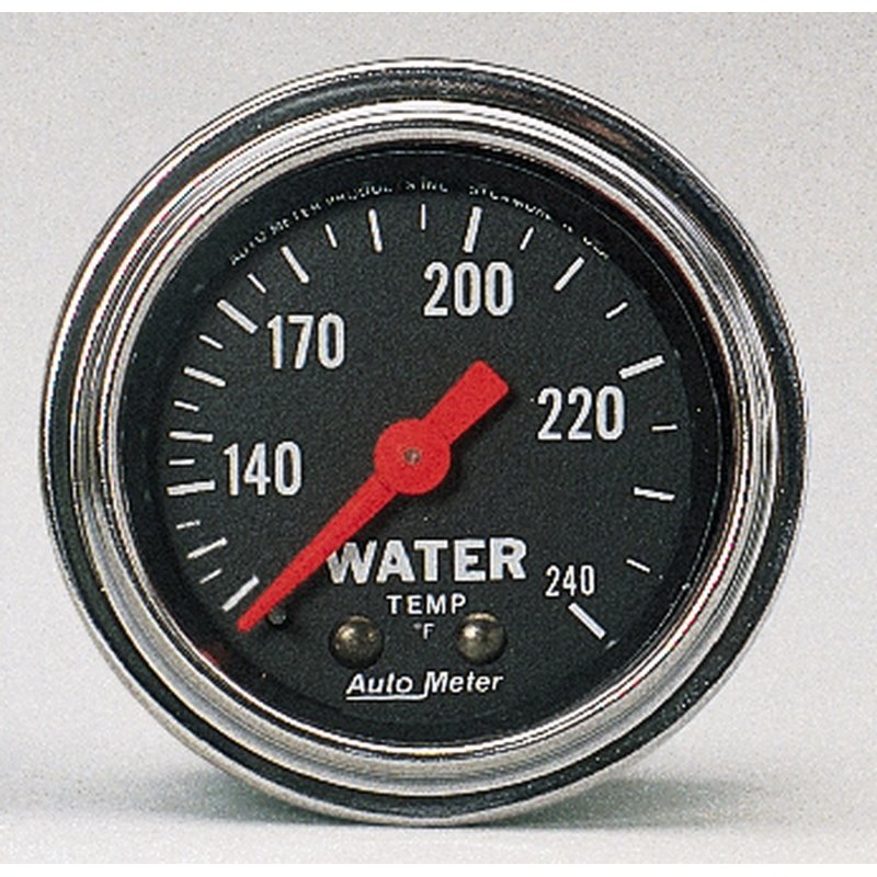 AutoMeter Gauge Water Temp 2-1/16in. 120-240 Deg. F Mechanical Traditional Chrome