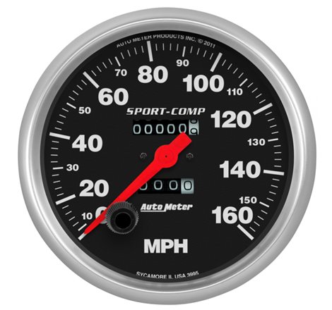 AutoMeter Gauge Speedometer 5in. 160MPH Mechanical Sport-Comp