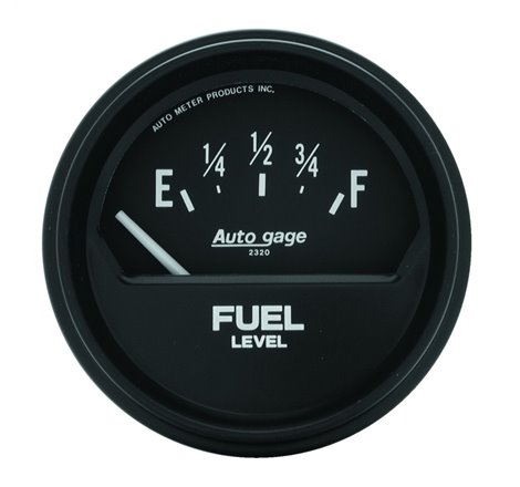 AutoMeter Gauge Fuel Level 2-5/8in. 73 Ohm(e) to 10 Ohm(f) Elec Black Autogage