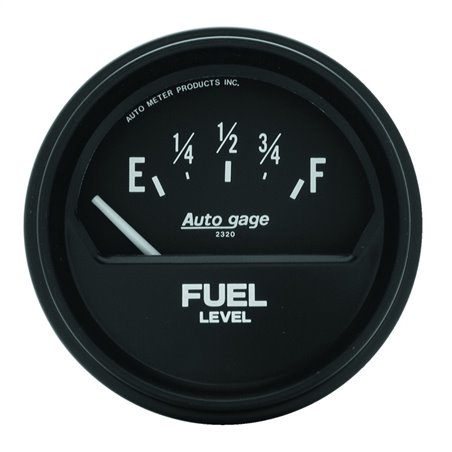 AutoMeter Gauge Fuel Level 2-5/8in. 73 Ohm(e) to 10 Ohm(f) Elec Black Autogage