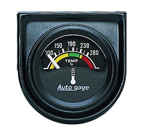 AutoMeter Gauge Console Water Temp 1.5in. 280 Deg. F Elec Blk Dial Blk Bezel Autogage