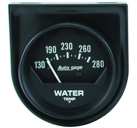 AutoMeter Gauge Console Water Temp 2in. 280 Deg. F Mech Short Sweep Black Autogage