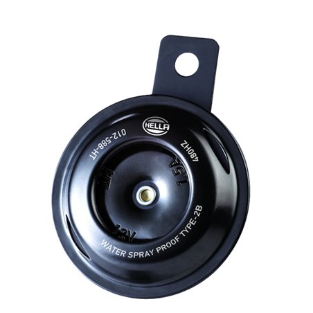 Hella Horn Bl Blk Disc Ht Mcycle 12V Univ