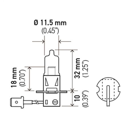 Hella Bulb H3 12V 55W Pk22S T325 Heavy Duty