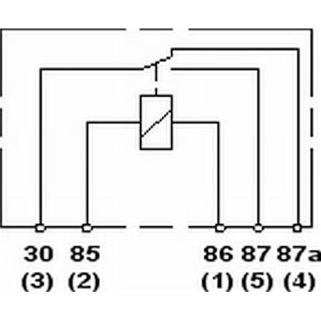 Hella Mini ISO 5 Pole Relay 12V SPDT