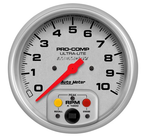 Autometer Ultra-Lite 5 inch 10K RPM In Dash Tach w/ mem